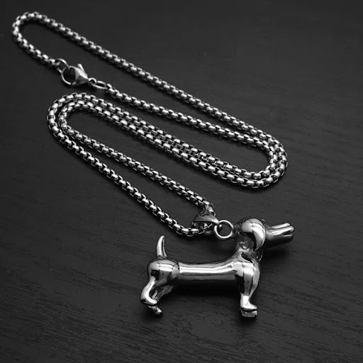 Title 3, Colar masculino com pingente de cachorro Dachsh...