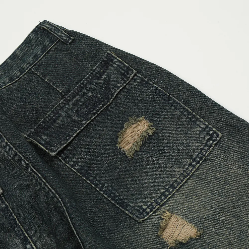 Men's Fashion Ripped Cool Cargo Jeans. Stylish and comfortable denim pants with ripped details and cargo pockets for a c — photo 14