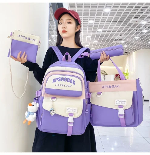 Title 2, Four-piece Ins Schoolbag For Junior And Senior ...