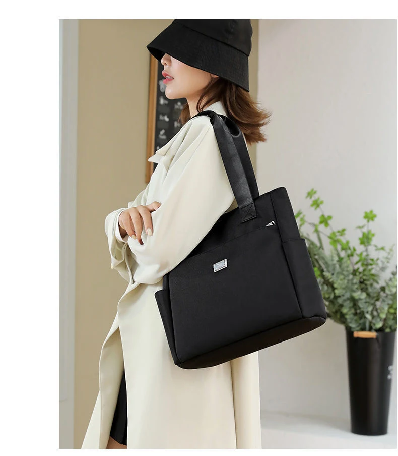 Bolsa Tote Feminina de Moda, Tecido Oxford Leve, Lona Crossbody, Versátil, Grande Capacidade, Ideal para o Dia a Dia — foto 16