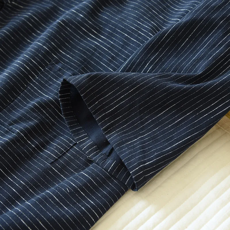 Kimono de algodão gaze jacquard de verão, fino, roupão de banho simples para casa, leve e confortável, ideal para o verão. — foto 4