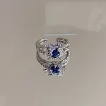 Blue Loving Heart Ring