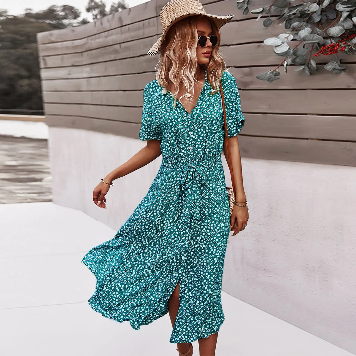 Floral Dress With Elegant Temperament And Long Skirt — photo 10