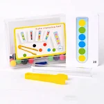 Presilha de cabelo simples infantil com contas, prendedor de tubo de ensaio e bola. Brinquedos educativos que estimulam a criatividade. — foto 4