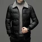 Men's Cotton Padded Winter Jacket Fur Collar Coat Men's Casual Jacket Warm and Comfortable Winter Wear Ideal for Cold We — photo 1