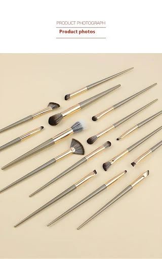 Title 7, 15 Makeup Brushes Suit Face Powder Dotted Color...