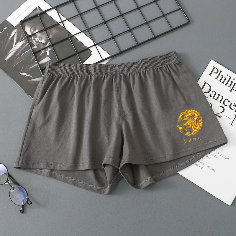 Men's Fashionable Dragon Pattern Cotton Shorts Loose Breathable Moisture-Wicking, Perfect for Summer, Comfortable and St — photo 6