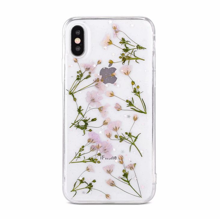 Capa protetora transparente anti-queda com flores reais pequenas, proteja seu celular com beleza floral e evite danos por quedas. — foto 8