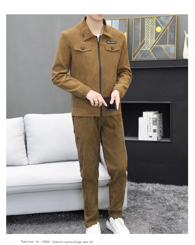 Title 18, Mens Sports and Leisure Suit Fashion Corduroy ...