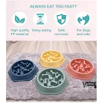 Pet Dog Bowl Dog Slow Feeder Bowl Puppy Cat Slow Eating Dish Bowl Anti-Gulping Food Plate Feeding Dog Cat Food Bowl Pet — photo 4