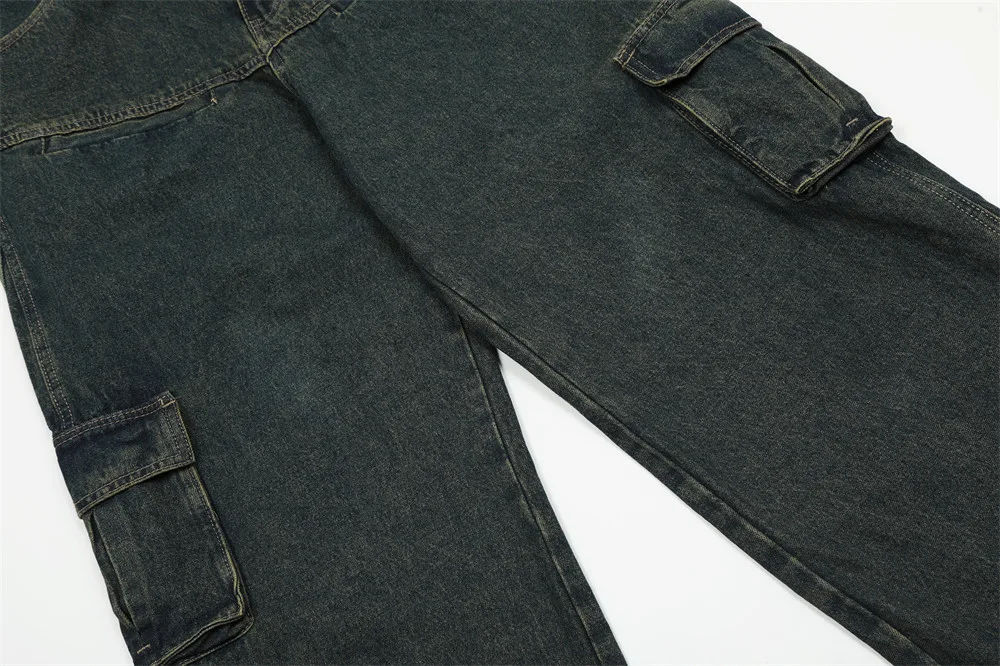 Title 6, Mens Fashion Washed Denim Overalls Comfortable...