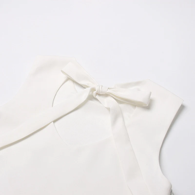 Title 11, New Fashion Round Neck Lace-up Hem Stitching Fe...