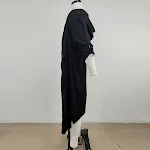 Jaqueta preta masculina com capuz em algodão tecido plissado. Conforto e estilo para o dia a dia. Ideal para looks casuais. — foto 11