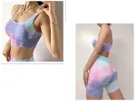 Shorts Esportivos Sem Costura Femininos Tie Dye Cintura Alta Elástica Booty Modelador Ideal para Academia — foto 3