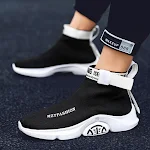 Heren casual high top sneakers Comfortabele vrijetijdsschoenen voor mannen Stijlvol design voor dagelijks gebruik Veelzijdig en modieus voor elke outfit. — foto 4