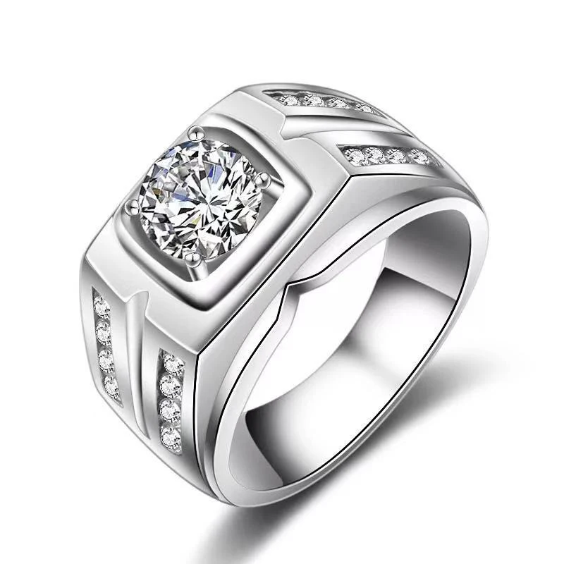 Anel Chiba banhado a prata com diamantes, elegante e versátil para casamentos e ocasiões especiais. Um anel clássico com personalidade e charme atemporal. — foto 27