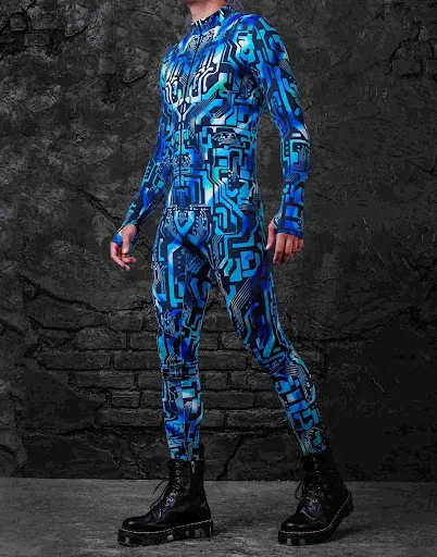 Title 17, 3D Digital Print Tights One-piece Play Costume,...