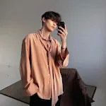 Camisa Branca de Chiffon Soltinha All Match Masculina, Simples e Leve, Perfeita para um Visual Despojado e Confortável em Diversas Ocasiões. — foto 4