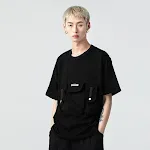 Industrial Function Short Sleeve Men's Trendy Couple Round Neck Tee, Comfortable and Stylish for Everyday Wear — photo 4