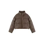 Short PU Leather Winter Coat, small cotton jacket, keeps you warm and stylish. Perfect for cold weather. — photo 3