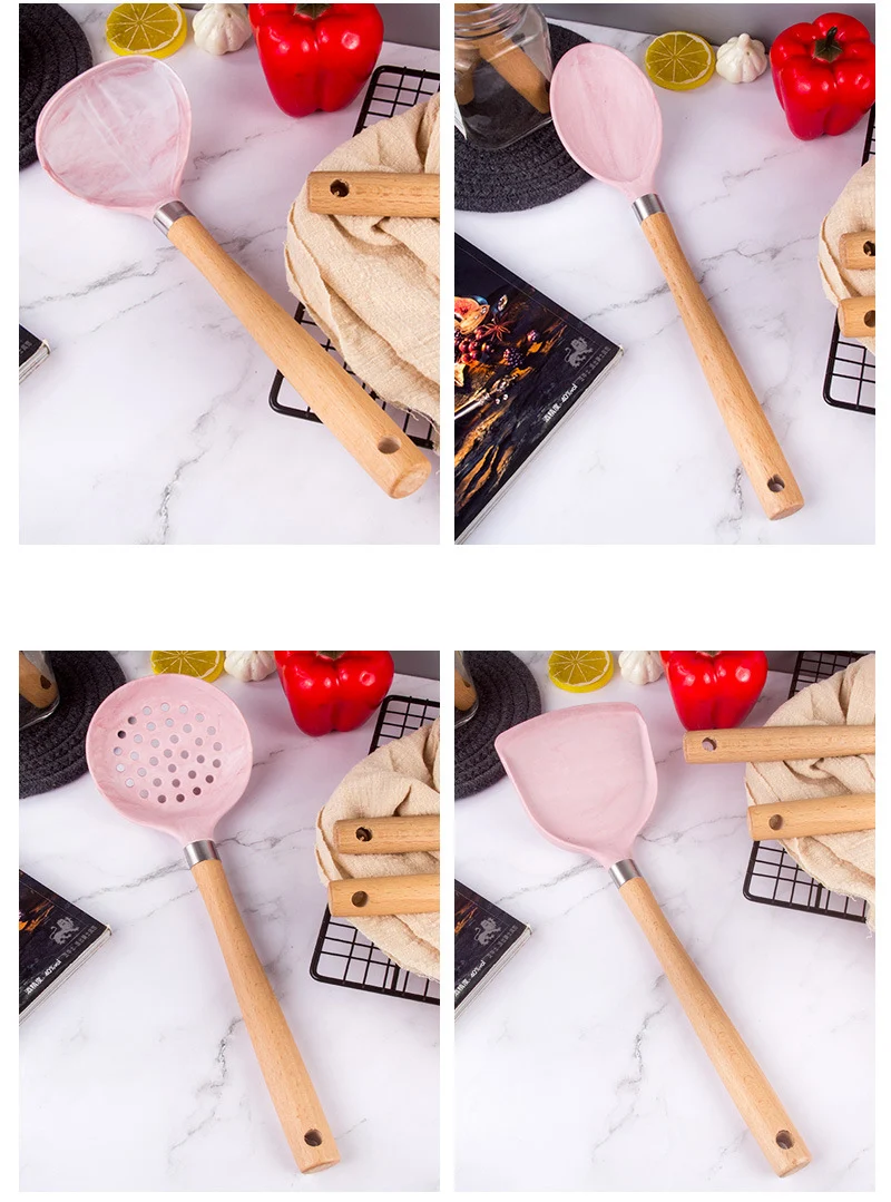Title 7, Silicone Kitchenware Set with Hanging Hole Desi...