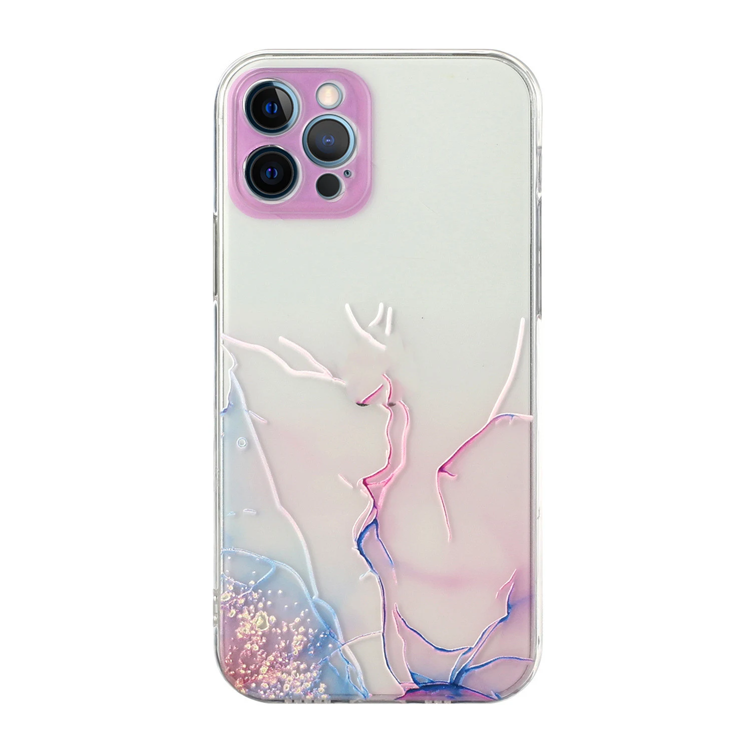Title 4, Capa de Celular 3D Mármore Hollow XR Borda Reta...