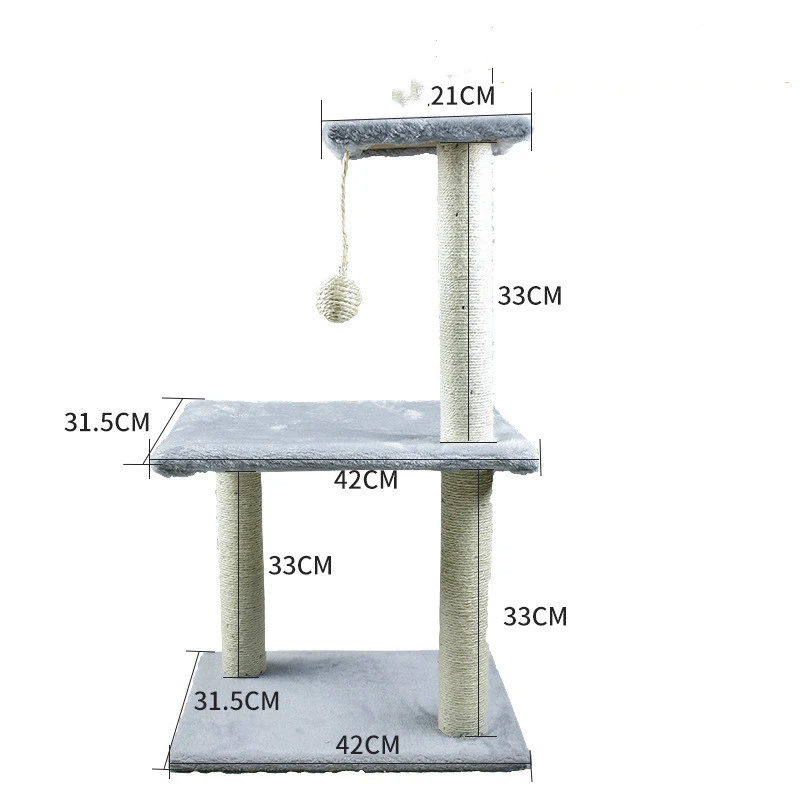 Title 24, Cat climbing frame with integrated litter box a...