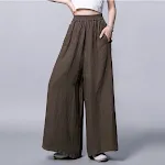 Women's Cotton and Linen Thin Wide-leg Pants for summer. Comfortable, breathable, and stylish. Perfect for everyday wear — photo 3