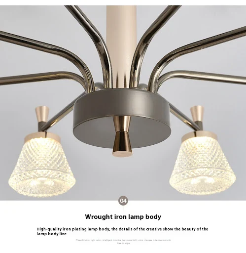 Title 3, Light luxury living room chandelier with creati...