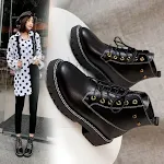 British Style Handsome Net Red Skinny Martin Boots for a stylish look. These boots offer a modern fit and a bold design, — photo 4