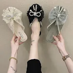 Pantofole Coreane con Fiocco in Pizzo e Garza, Comfort e Stile Estivo, Design Reticolato e Traspirante, Perfette per Casa, Leggere ed Eleganti. — foto 7