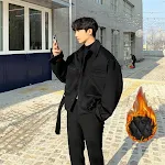Nova Jaqueta Curta Solta Masculina Charmosa Estilo Ferramenta. Design moderno, ideal para uso casual e diário, conforto e elegância em uma só peça — foto 4