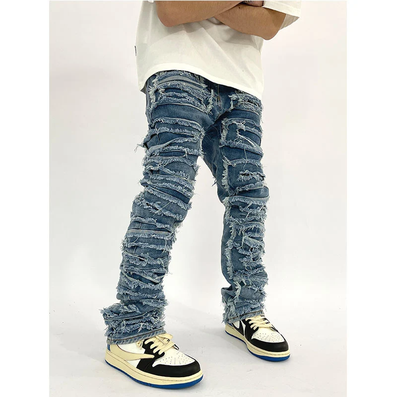 Title 2, Calças jeans masculinas skinny Harlan Patch com...