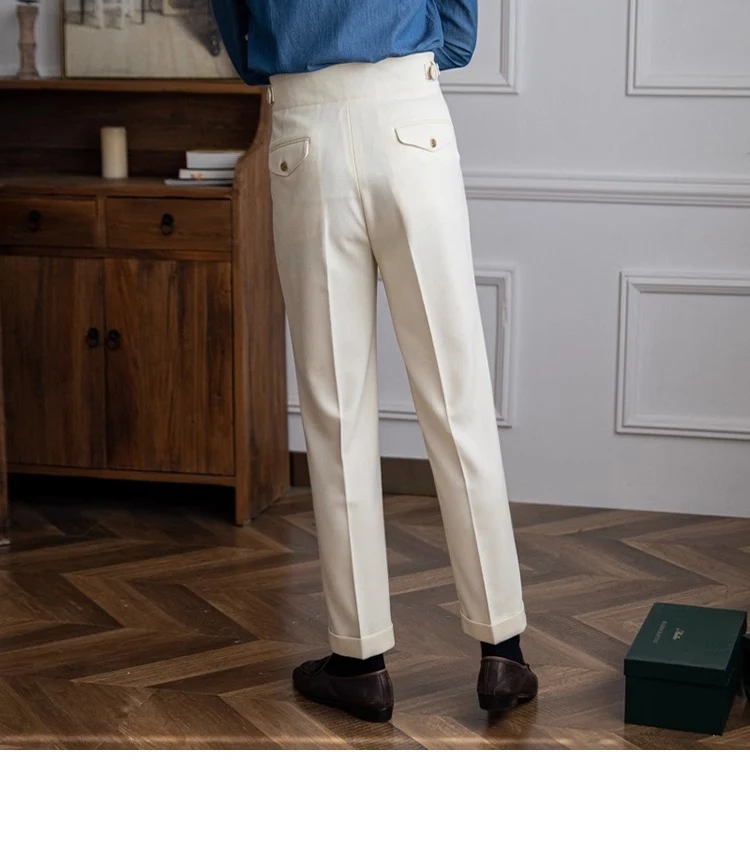 Title 24, Mens High Waist Straight Casual Pants Comforta...