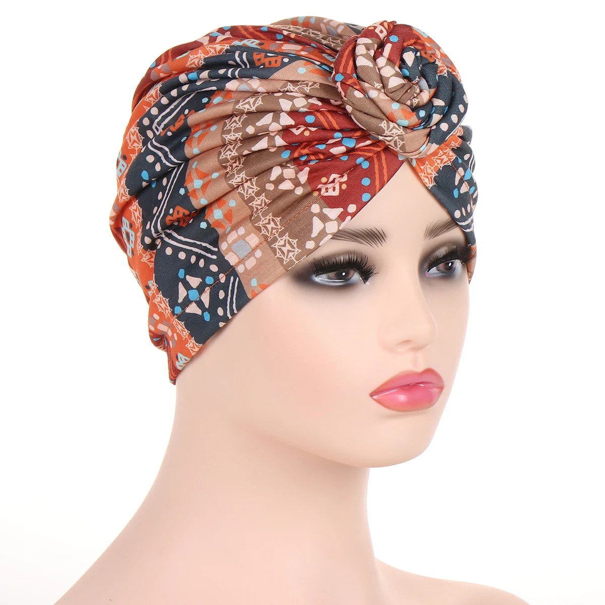Title 1, Womens Multicolor Printed Snail Headscarf