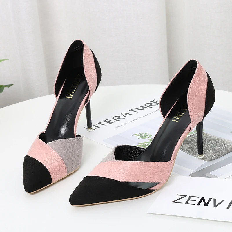 Title 2, Pointed-toe stiletto heel sandals for women. El...