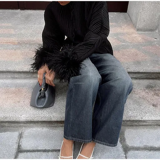 Title 9, Pure Color Tied Feather Jacket Coat for Women. ...
