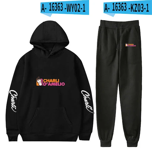 Title 5, Peripheral 2D Printed Hooded Sweater Leggings S...