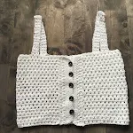 Sexy Beach Hollow Wrapped Chest Handmade Cotton Woven Sunscreen Bikini Top. Stay stylish and protected with this perfect — photo 9
