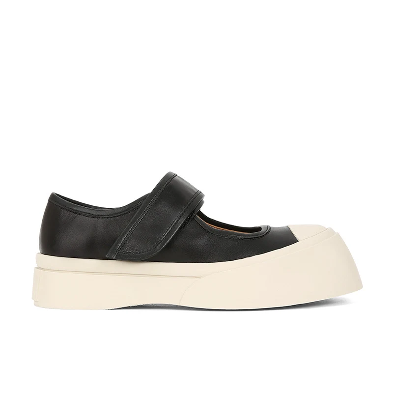 Damen Mary Jane Schuhe mit Klettverschluss und Plateau, bequeme Alltagsschuhe mit Stil und einfacher Handhabung für Damen. — foto 5