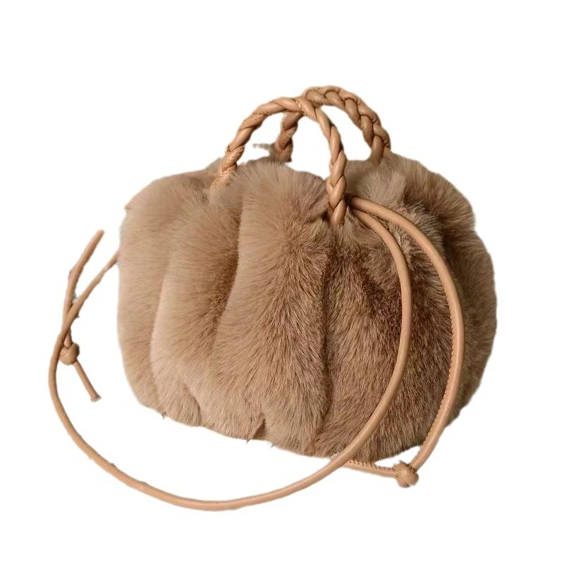 Borsa a Nuvola Plissettata in Peluche da Donna Versatile Morbida e Confortevole Ampia e Funzionale Elegante per Uso Quotidiano e Occasioni Speciali — foto 8