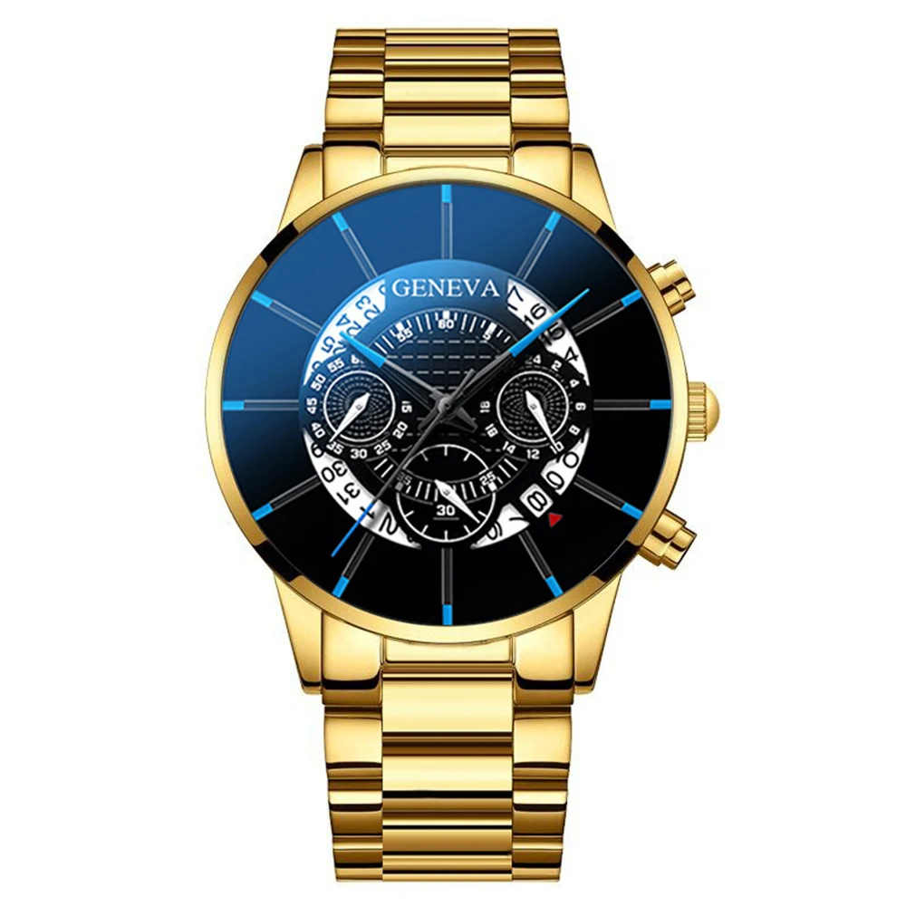 Title 6, Relógio Quartz Masculino com Pulseira de Aço Al...