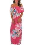Off-neck Printed Chest Wrap European And American Summer Dress — photo 3