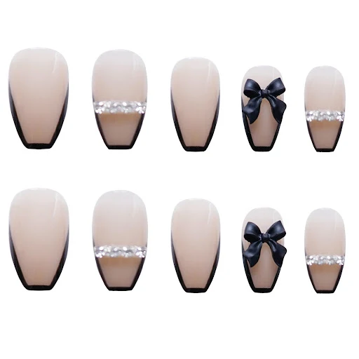Title 2, Removable Fake Nail Wear with Adhesive Patch, A...