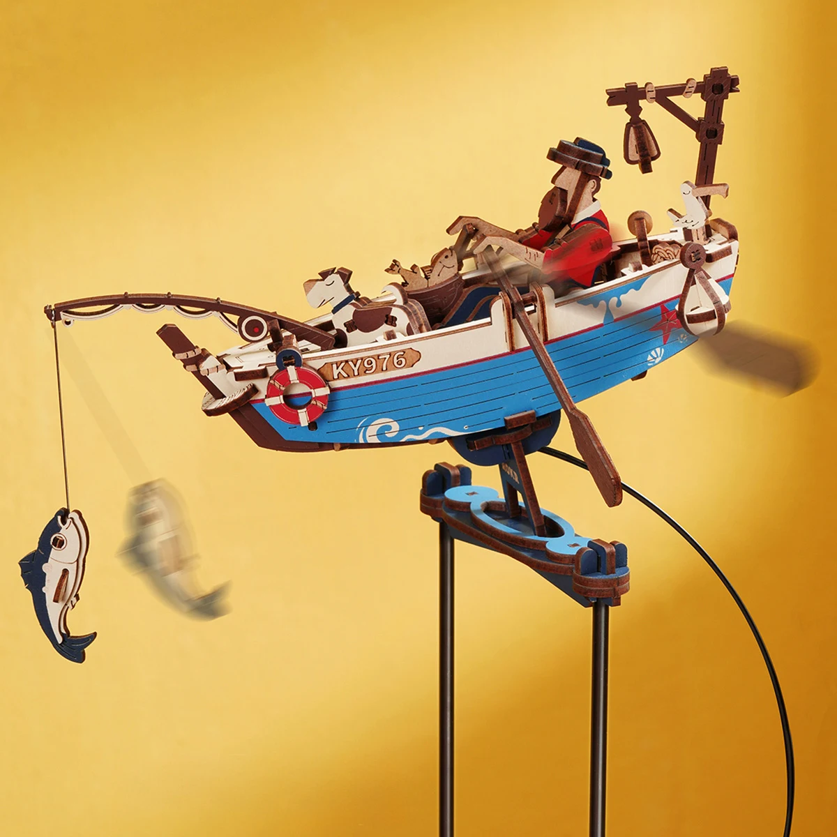 ROKR Quebra-Cabeça 3D de Madeira Gladiador com Mecanismo Móvel, Desafio DIY da Série Gravity Swing. Construa e Divirta-se Criativamente! — foto 9