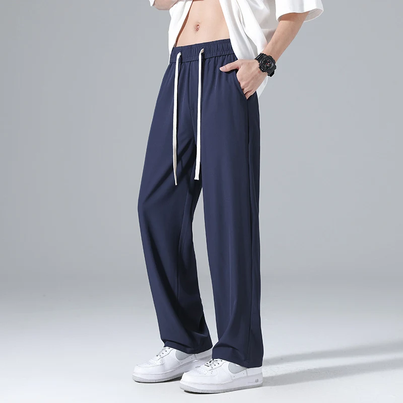 Heren Zomer Dunne Ice Zijde Casual Broek Ademend Lichtgewicht Comfortabel Ideaal voor Warme Dagen Stijlvol en Koel Zomerse Look — foto 8