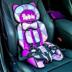 Assento de segurança infantil portátil e simples Almofada de assento de carro compacta e fácil de usar, ideal para viagens e passeios seguros. — foto 4