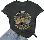 Nuova T-shirt donna retrò con stampa cactus e lettere, maniche corte. Top alla moda per l'estate, comodo e casual, perfetto per tutti i giorni. — foto 4