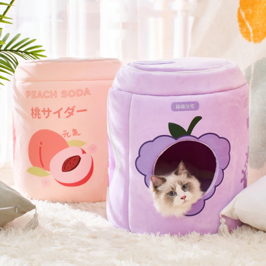 Winter Warm Closed Cat Pet Bed, Removable and Washable, Thickened, Four Seasons General Supplies for Comfort and Warmth. — photo 3