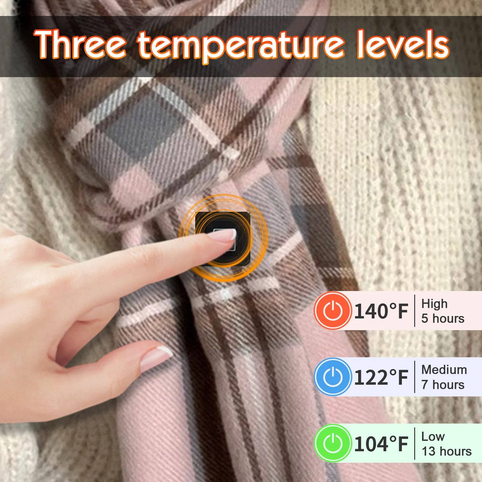 Heated Electric Scarf Bib Shawl for Winter Cold Protection, offering warm, cozy, and comfortable electric heating to bea — photo 3